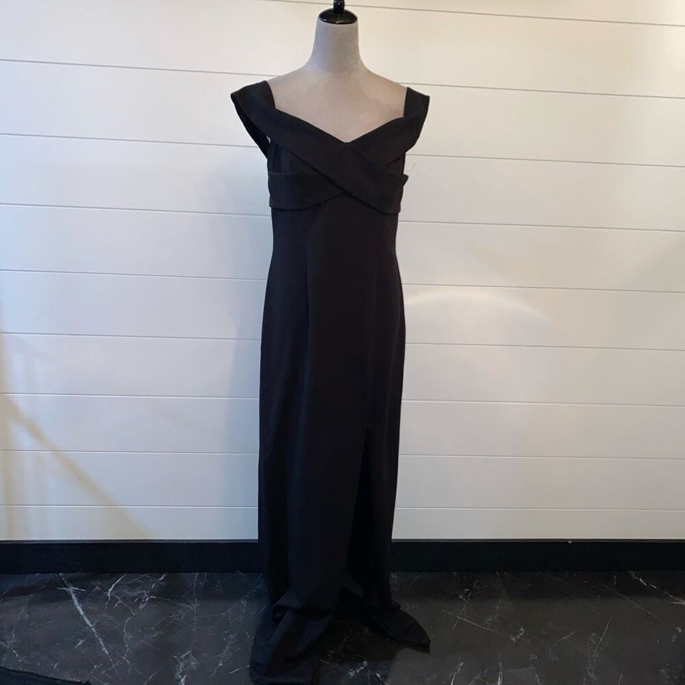 Rene Ruiz  One Shoulder Black Gown Sz 12 AUTHENTIC NWT